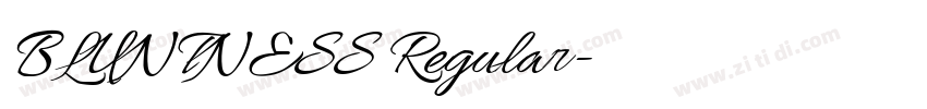 BLUNTNESS Regular字体转换 BLUNTNESS Regular字体转换